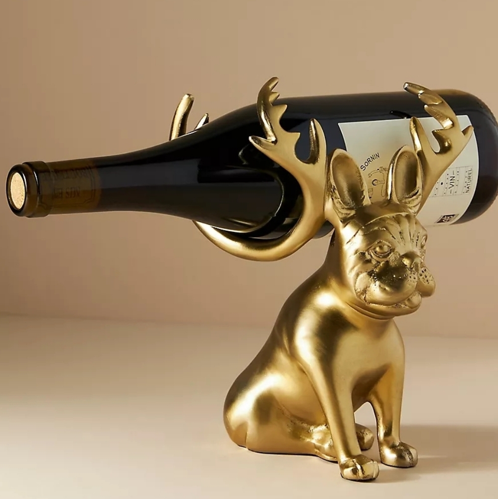 Anthropologie Frenchie Wine Bottle Holder